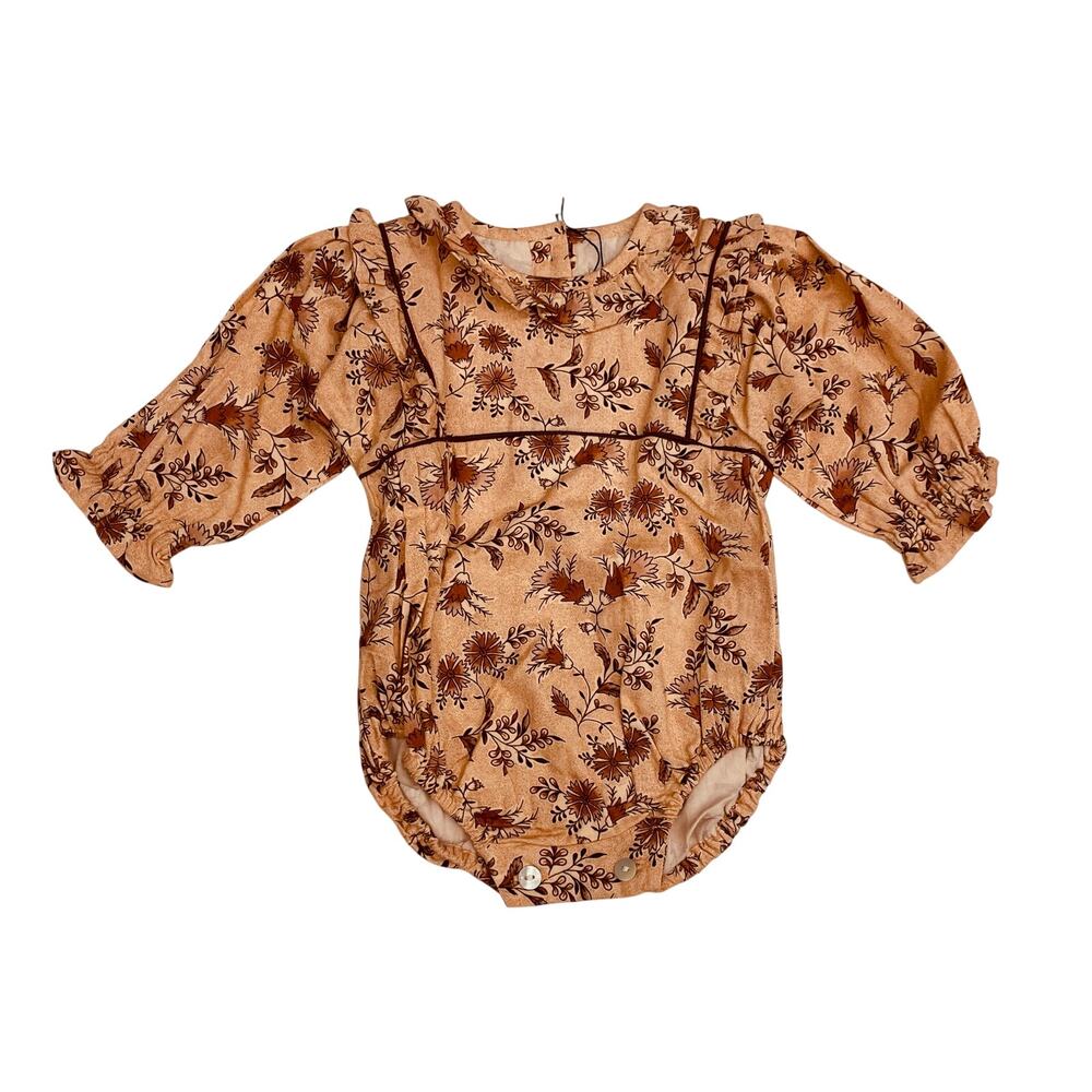NWT LALi 6M Ruffle Juniper Bubble Romper in Autumn Floral